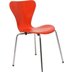silla curvada roja